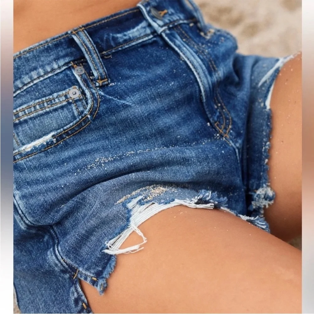 Aerie Daydream High Rise Denim Shorts - Picture 7 of 10